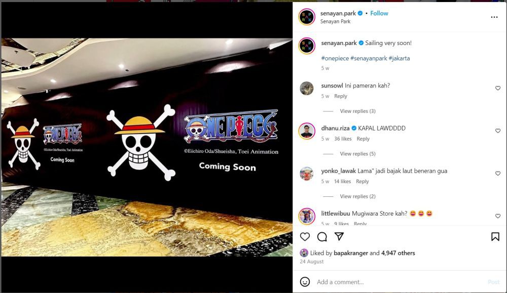 Akan Dibuka One Piece Cafe Resmi di Jakarta! Ini Infonya!