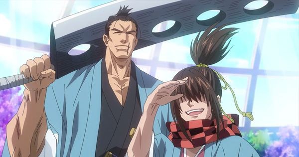 Okita dan Kondo saat mendapati Loki berselisih dengan Buddha - Record of Ragnarok