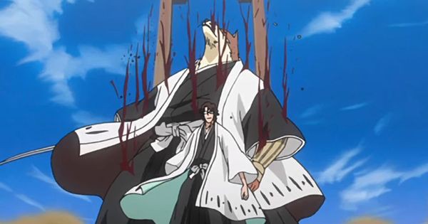 Komamura terluka akibat Kurohitsugi - Bleach