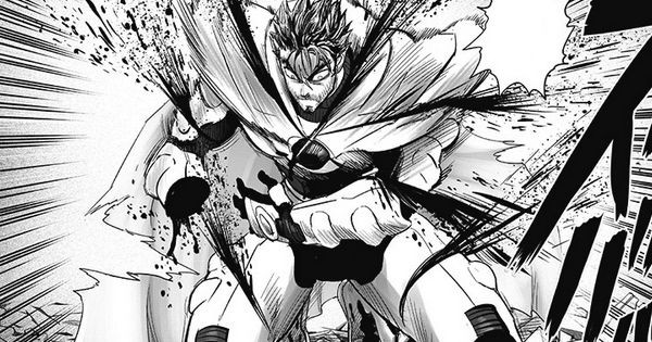 Blast terkena tebasan Empty Void - One Punch Man