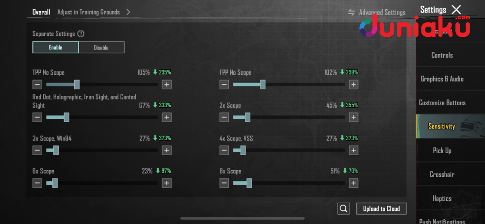 Rekomendasi Sensitivitas PUBG No Recoil: Full dan No Gyro