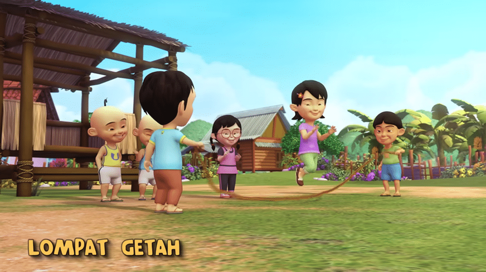 mainan tradisional di Upin & Ipin