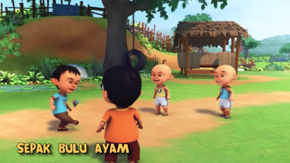 mainan tradisional di Upin & Ipin