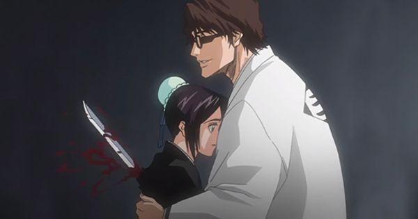 Aizen menusuk Hinamori -  Bleach