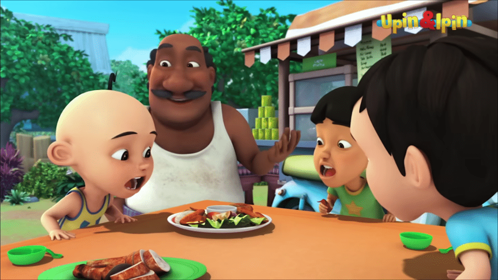 menu warung Uncle Muthu - Upin & Ipin