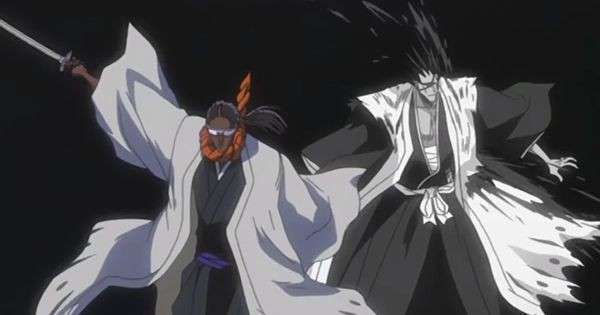 Tosen saat menyarang Zaraki di dalam domain Bankai-nya - Bleach