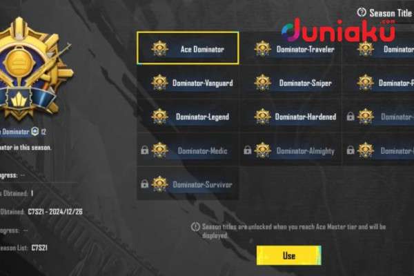 Tips untuk Yang di Ace Dominator PUBG Mobile Menuju Conqueror