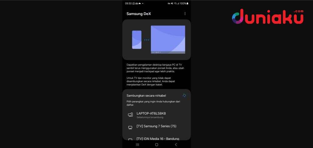 Screenshot Samsung Dex, diambil oleh Fahrul Nurullah. (Duniaku.com/Fahrul Nurullah)