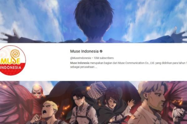 Muse Indonesia Jadi Kanal Anime YouTube Pertama Tembus 10 Juta Subs