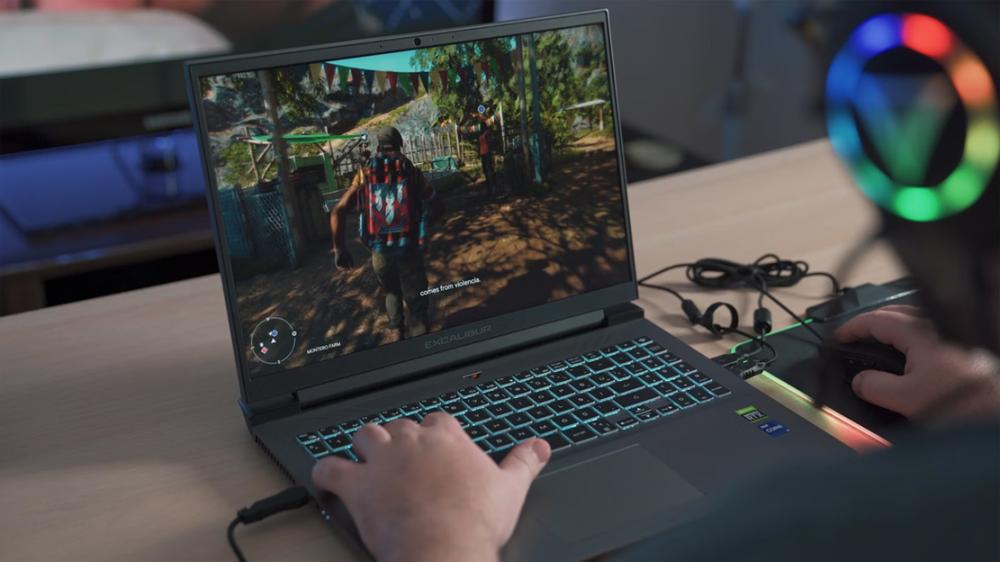 ilustrasi laptop gaming