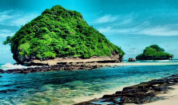 Pantai Ngliyep Malang Pantai Timur Pulau Jawa Yang