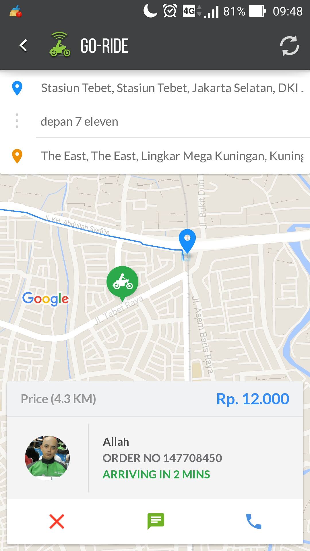 Yang Terjadi Ketika Allah Menjemput Pengguna Ojek Online