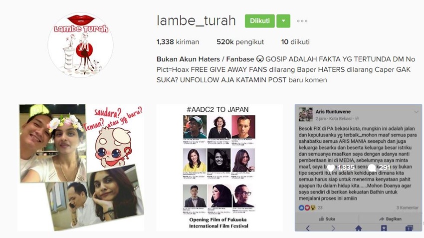 7 Akun Gosip Artis Paling Hits Di Instagram Keponya Ngalahin