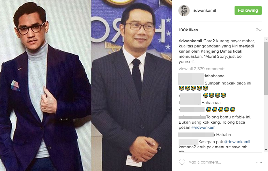 17 Momen Saat Kebodoran Ridwan Kamil Bikin Pecah Instagram