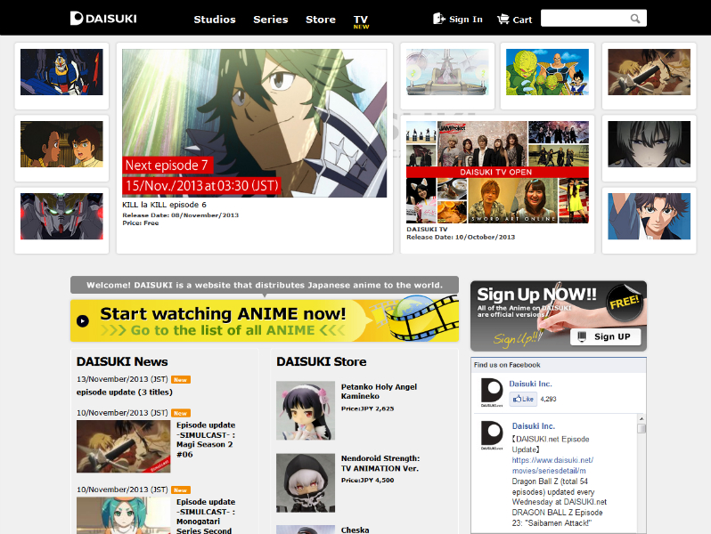 Japan's New Anime Streaming Site, Daisuki