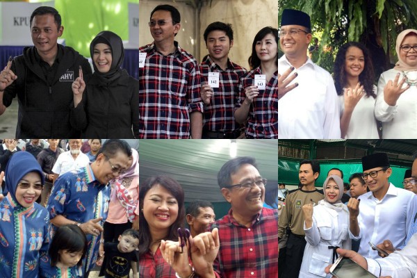 Dari Jilbab Hingga Batik, Inilah Style para Tokoh Politik dalam Pencoblosan Pilkada DKI