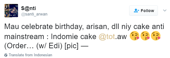 Sekarang Kue Ulang Tahun Pun Bisa Dibuat dari Indomie, Siapa yang Mau?