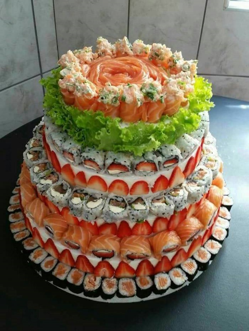 sushi sebagai pengganti kue ultah