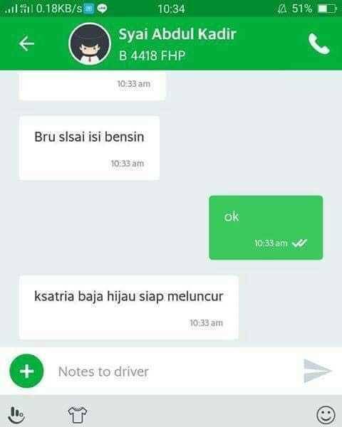 13 Chat Lawak Dengan Ojek Online Ini Bikin Kamu Ngakak