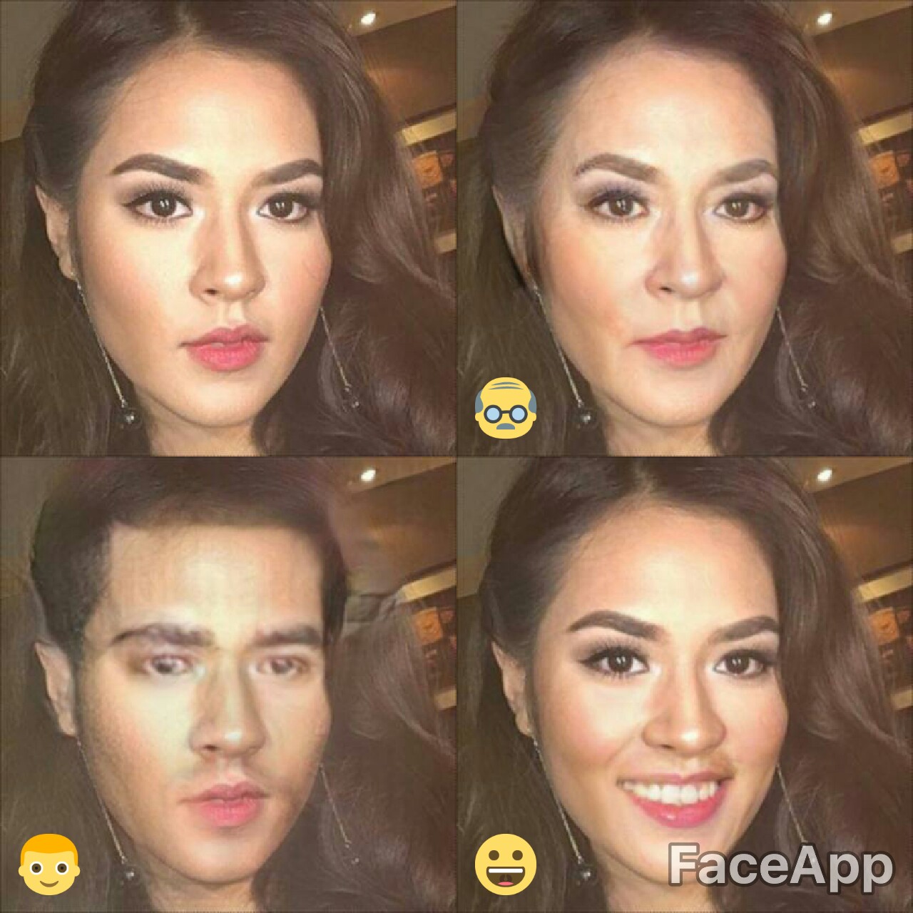 10 Hasil Foto Faceapp Selebritas Indonesia