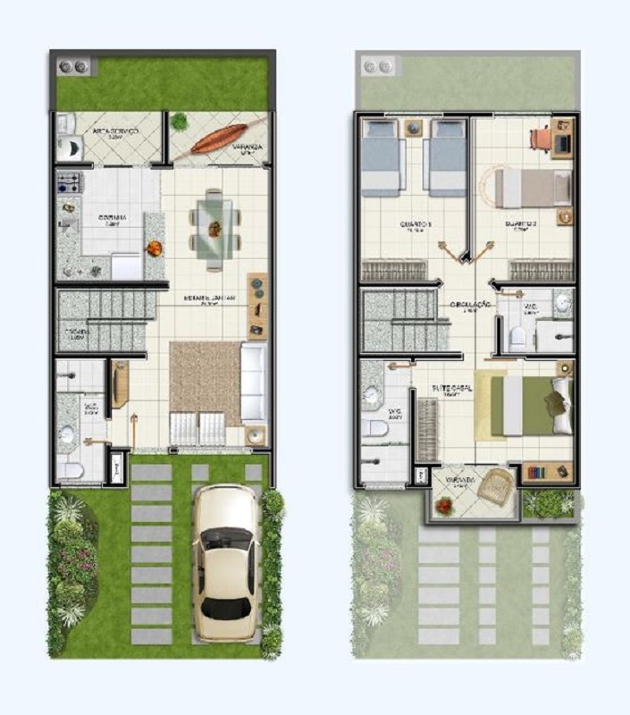 21 Desain Unik Rumah  Mungil 2  Lantai  Buat Keluarga Baru