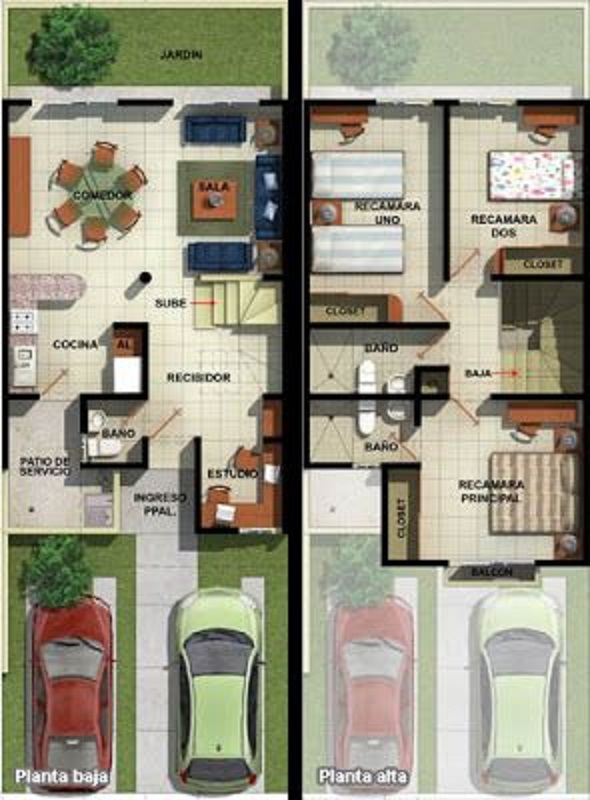 21 Desain Unik Rumah Mungil 2 Lantai Buat Keluarga Baru 