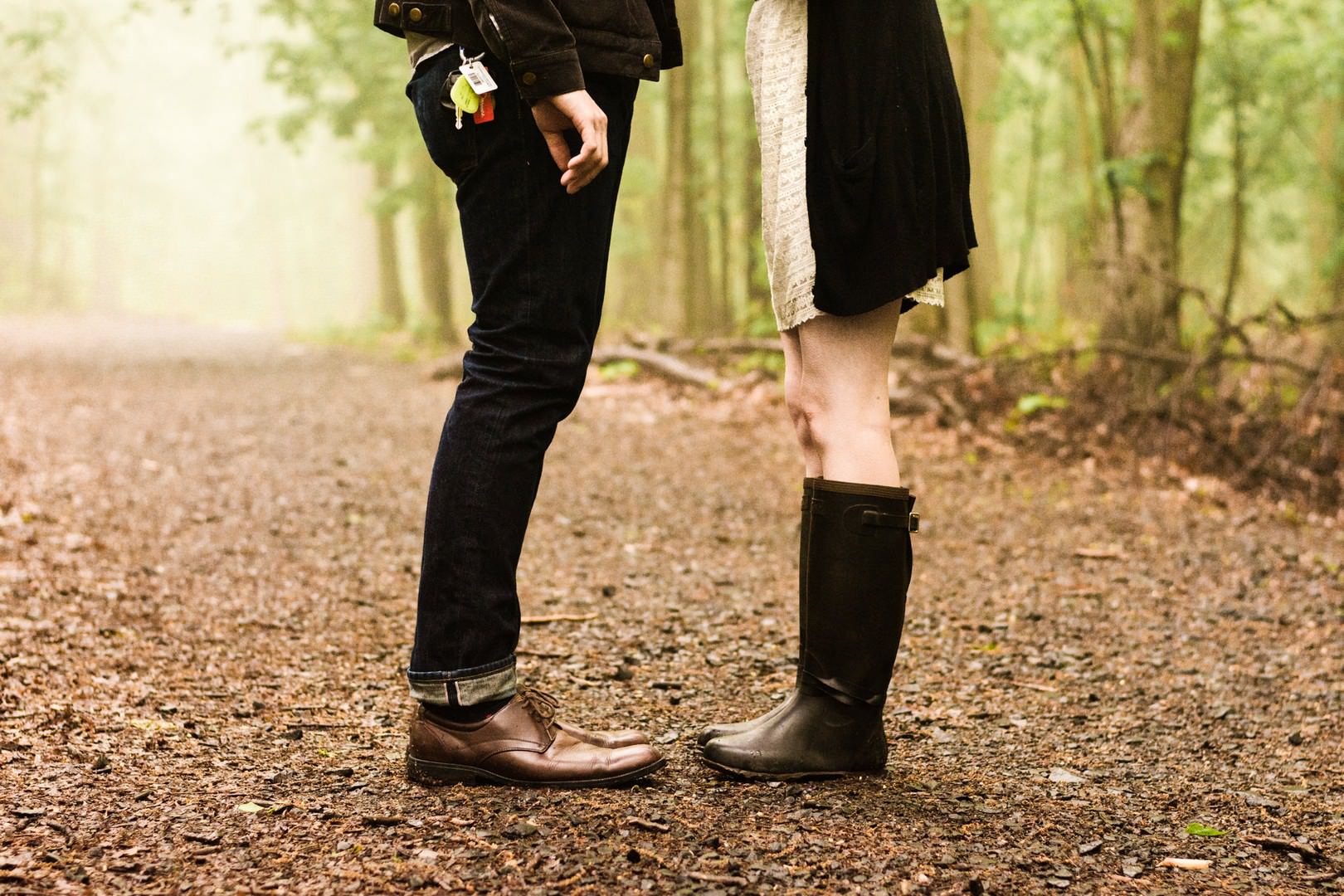 Right outside. A Happy Hipster couple in the Woods. Photographer Tomek Jankowski.