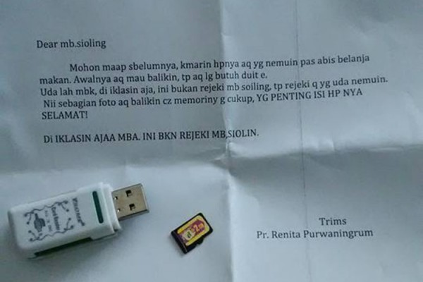 Penemu Hp Hilang Suruh Pemiliknya Ikhlas Via Surat Bikin Kesel