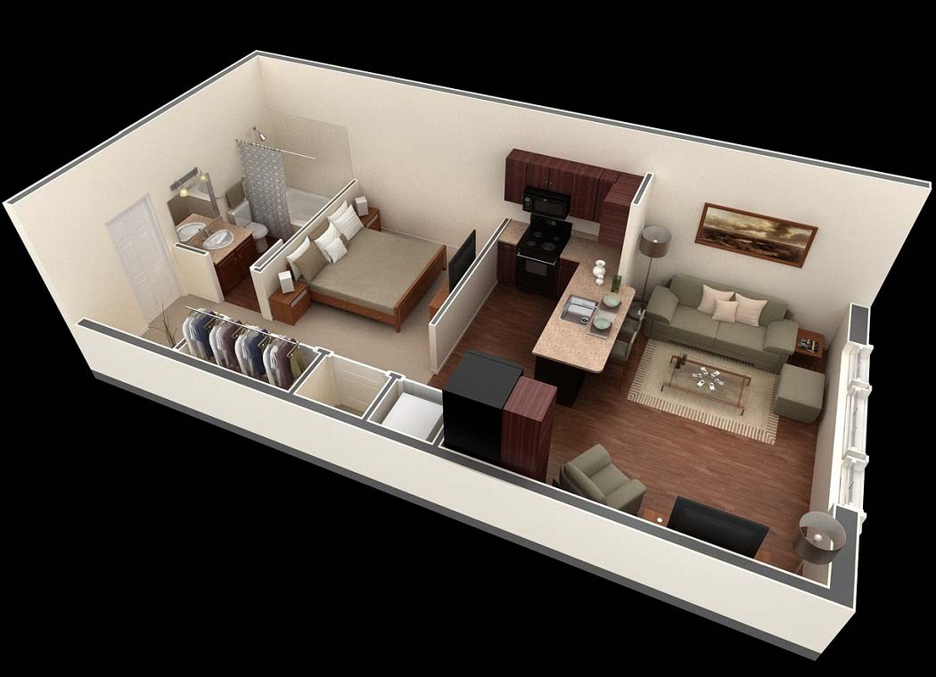 11 Desain Interior Kamar Rusunawa Untuk Pasangan Muda