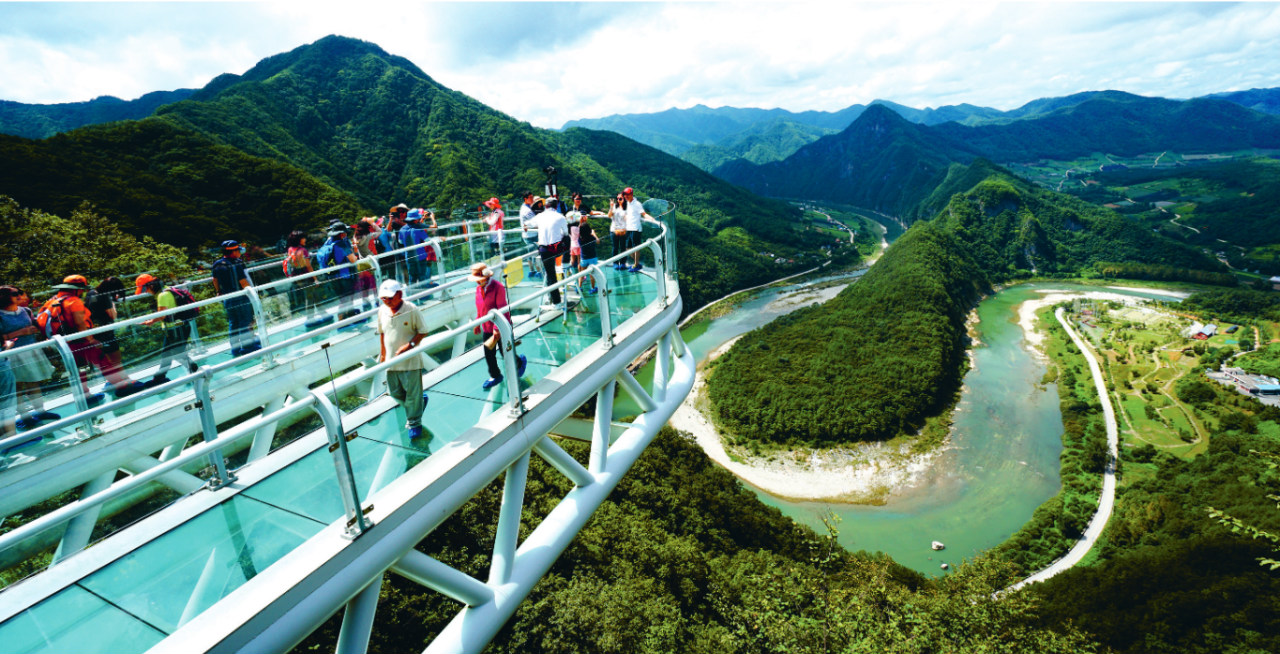 See korea. Mancheonha Skywalk. Обзорная площадка Корея.