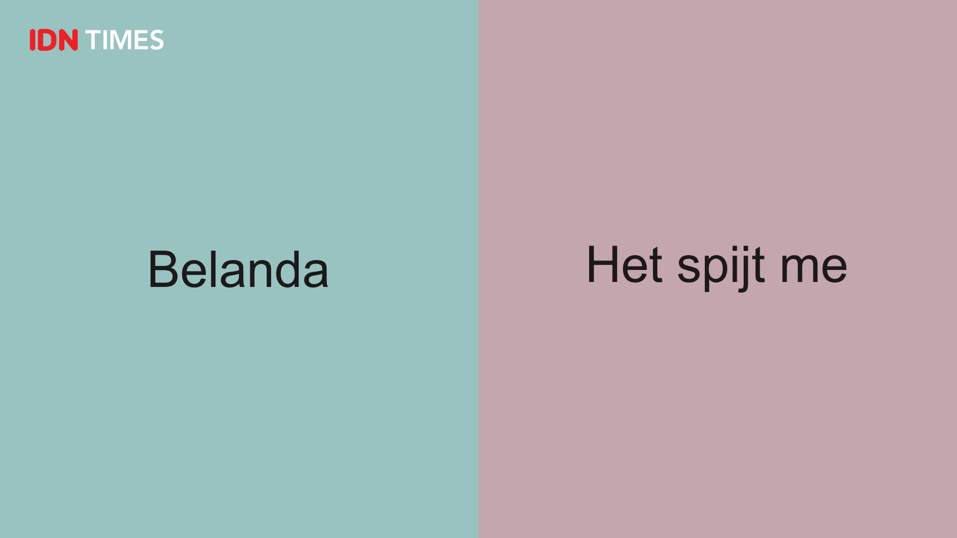 11 Belanda = Het spijt me