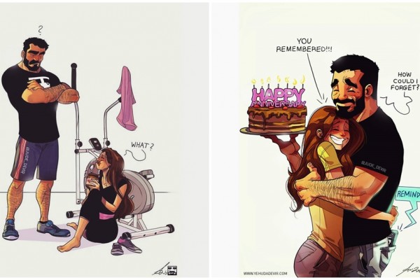 Ilustrasi Suami Istri Super Kompak
