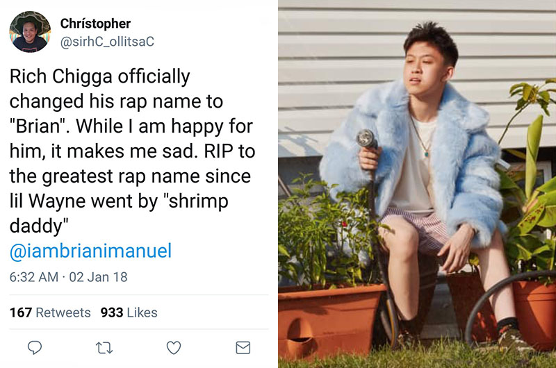 Random Chigga Rich Chigga Ganti Nama Panggung Jadi Brian, Karena Ini? | IDN Times