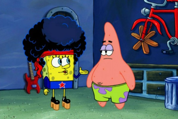  Gambar  Kartun Spongebob  Keren Hitam Putih