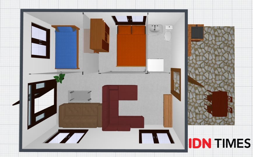  Favorit  Millennial 10 Desain  Rumah  dengan LT 45 m Cocok 