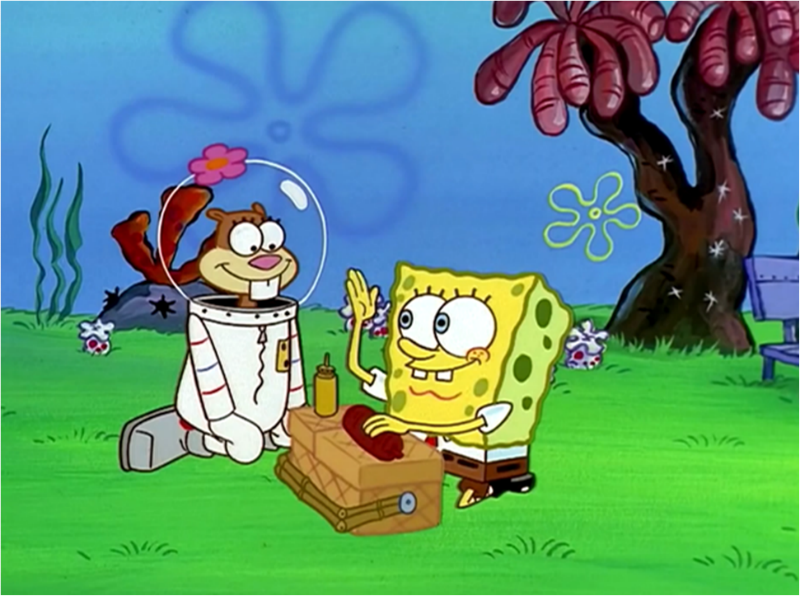 Spongebob sandy. Спанч Боб Патрик и Сэнди. Губка Боб квадратные штаны Сэнди. Спанч Боб и Сэнди каратэ. Сэнди чикс 1999.