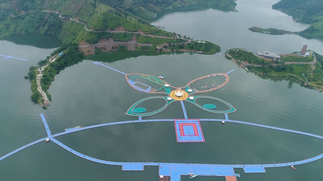 Hasil gambar untuk Floating Walkway, Sungai Hongshui