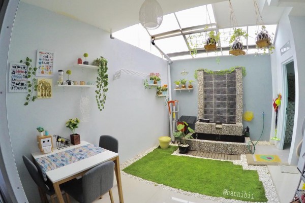 Desain Rumah Unik Tipe 45 Meski Mungil Ada Indoor Garden 