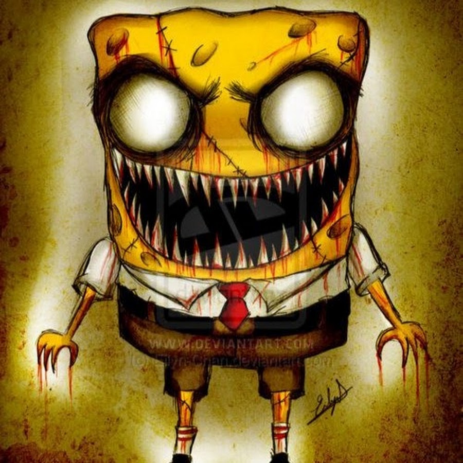 11 Gambar Horor Spongebob Ini Bikin Merinding Dalam Sekejap