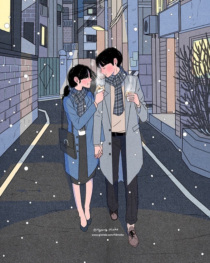 Nempel Terus, 11 Ilustrasi Ini Gambarkan Keseharian Pengantin Baru