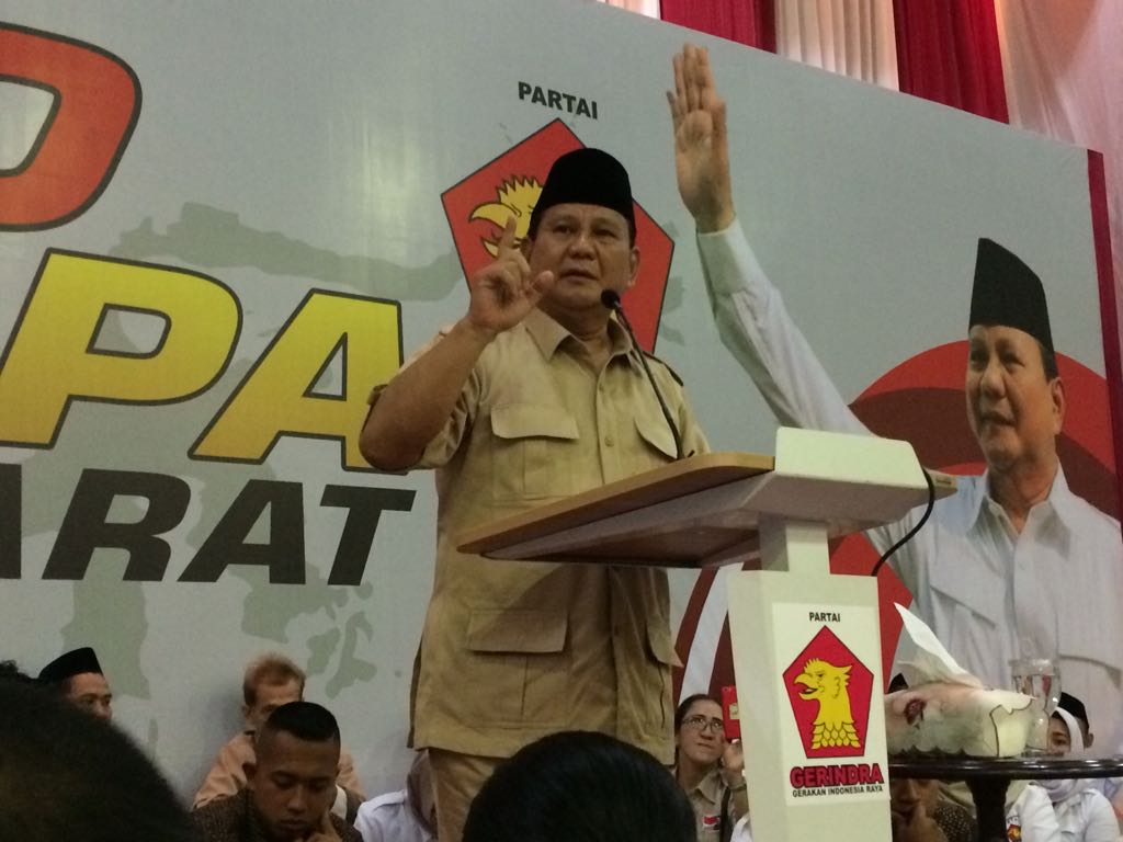 Prabowo Miris Disebut Presiden saat Kampanye Sudrajat-Syaikhu di Depok