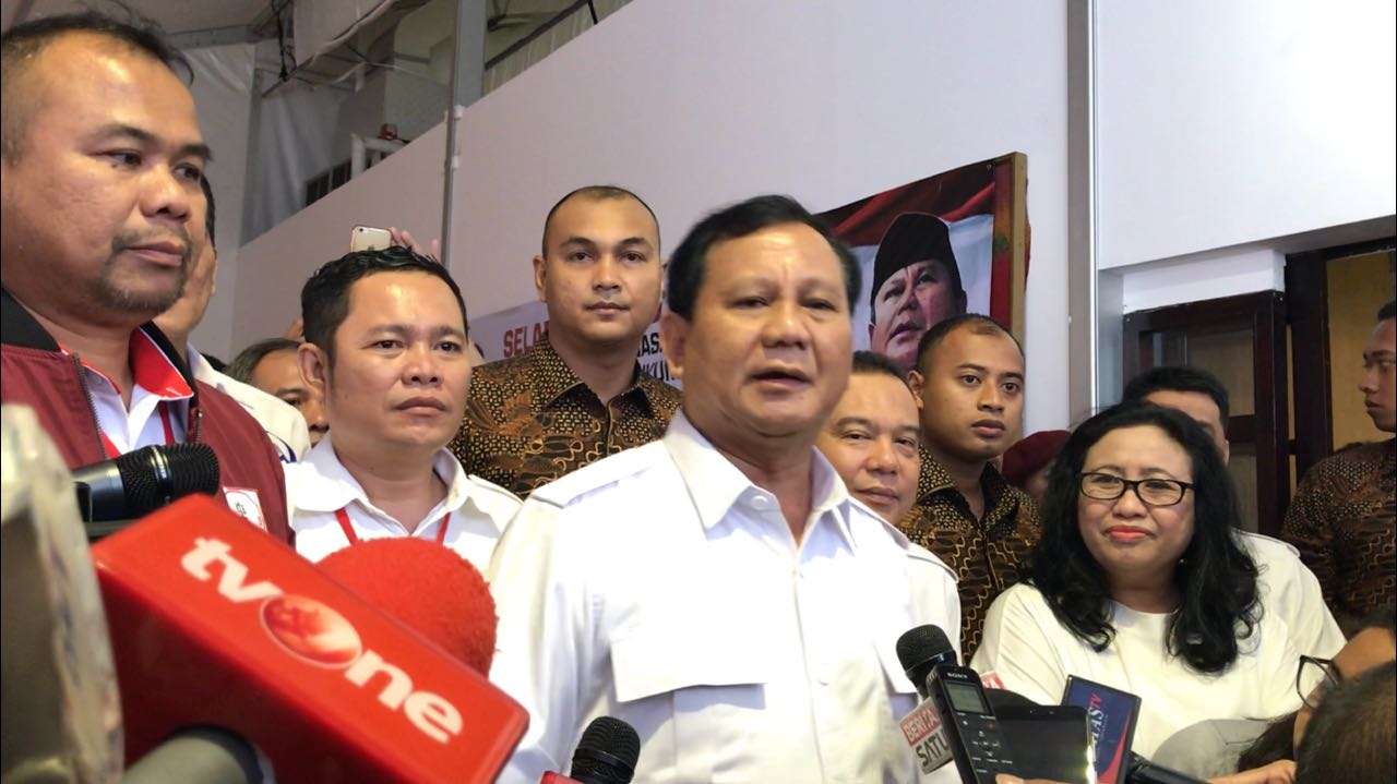 Prabowo Sebut Indonesia Sedang Sakit