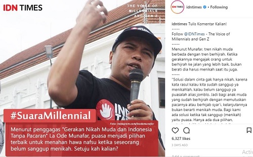 Bom Waktu” Dari Gerakan Indonesia Tanpa Pacaran