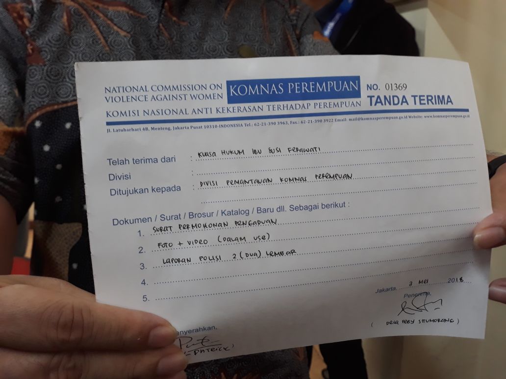 Korban Persekusi Saat CFD Susi Ferawati Melapor Ke Komnas Perempuan