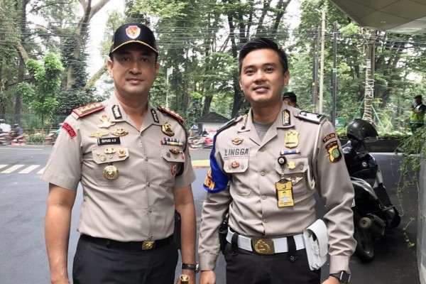 10 Potret Gagah Lingga Ersan, Polisi 'Teman Spesial 