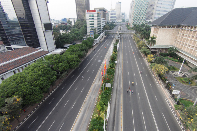 15 Potret Sunyi Jakarta Saat Mudik Lebaran Tenang Dan Bebas Polusi