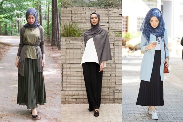 Ootd Hijab Casual Rok Hitam