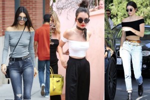 Menawan dengan Padu Padan Baju Off-Shoulder ala Kendall Jenner
