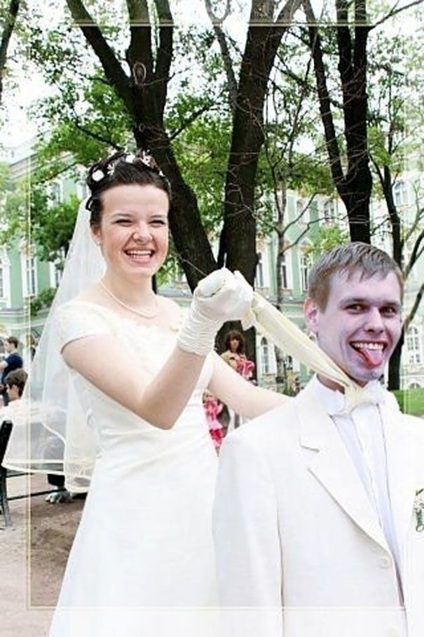 13 Foto Pernikahan Aneh, Bikin Ngakak Gagal Romantis