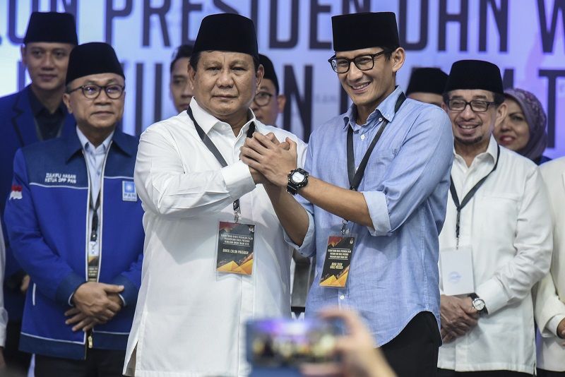 Deklarasi di Kuala Lumpur, Prabowo-Sandi Incar 70 Persen Kemenangan